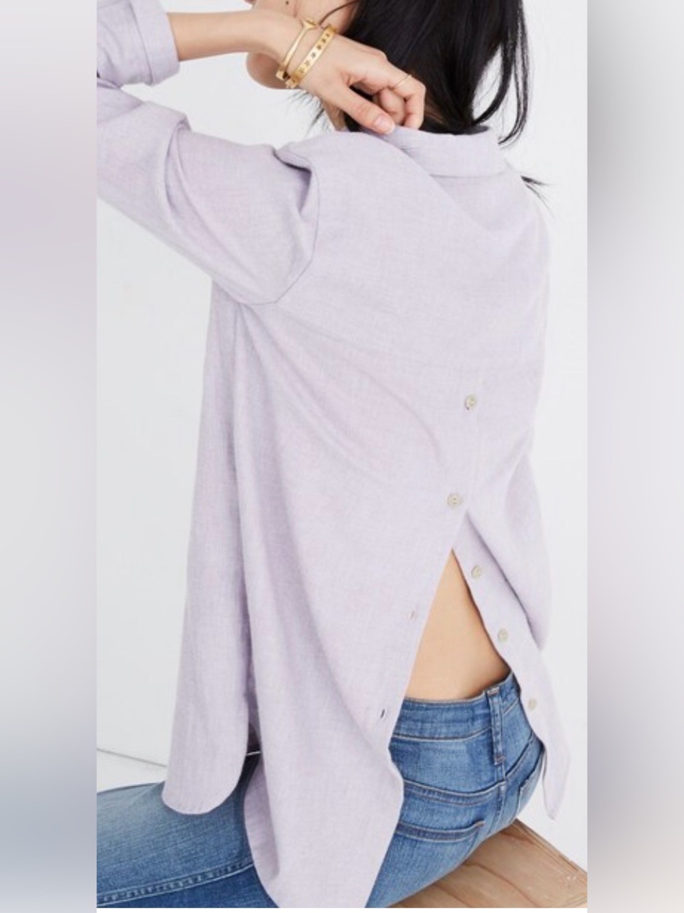 Madewell Flannel Classic Ex-Boyfriend Button-Back Shirt
Heather Thistle
Large